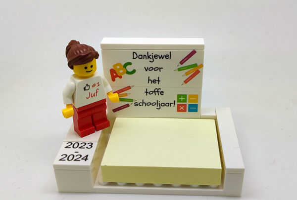 Lego cadeau einde schooljaar juffrouw